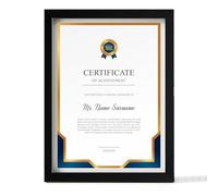 A4 PICTURE PHOTO FRAMES STYRENE FRONT CERTIFICATE FRAME 21 X 29.7CM WALL MOUNTABLE OR TABLETOP PHOTOS DISPLAY HOME OFFICE DÉCOR DOCUMENT FRAME (1, Black)