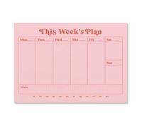 A4 Pink & Red Weekly Planner Pad
