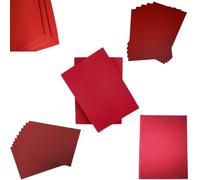 A4 Plain Cardstock 250 GSM - Assorted Red, Green, White, Blue & Black | Sturdy Card Making & Craft Paper(Red)