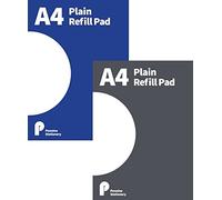 A4 Plain Refill Pad Writing Pad 160 Pages with 2 Punched Holes for Filling Grey