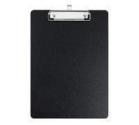 A4 Plastic Clipboard with Clip, Standard Letter Size A4 Plastic Clipboard, with Retractable Hooks, for Nursing Students, Office Workers (12.4 x 8.9 inches) - Black