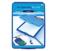 A4 Plastic Compact Clipboard Paper Storage Box File Clear