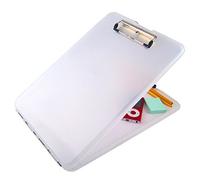 A4 Plastic Compact Clipboard Paper Storage Box File Clear