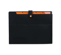 A4 Plastic Envelopes Multi-Layer Office Desk Practical Folder Bag Multifunctional Business Storage File Bag Office Supplies(Orange)