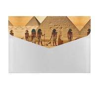 A4 Plastic Envelopes with Snap Closure Ancient Egyptians Plastic Folders for Document Letter Size Poly Folders Reusable File Bags for Office Home Work Supplies