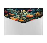 A4 Plastic Envelopes with Snap Closure Colorful Cactus Pattern Plastic Folders for Document Letter Size Poly Folders Reusable File Bags for Office Home Work Supplies