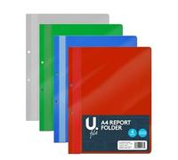 A4 Plastic Project Report Files FOLDERS 2 Prong - 5 Colours Free P&P