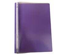 A4 Plastic Report File Folder with Metal Clip - 10 Purple Colour Set, Document Folder Transparent Front Cover, Organize Reports, Certificates, Assignments, Projects, and Office Documents