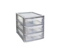 A4 PLASTIC STORAGE DRAWERS DRAW TOWER UNIT OFFICE DESKTOP TABLETOP HOME SCHOOL GARAGE MODULAR & PORTABLE DRAWERS OFFICE DESK ORGANIZER SLIM A4 SIZE 2|3|4|6|8 TIERS (Sliver/Clear, A4 Slim 3 Drawers)