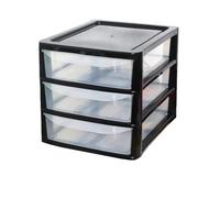 A4 PLASTIC STORAGE DRAWERS DRAW TOWER UNIT OFFICE DESKTOP TABLETOP HOME SCHOOL GARAGE MODULAR & PORTABLE DRAWERS OFFICE DESK ORGANIZER SLIM A4 SIZE 2|3|4|6|8 TIERS (Black/Clear, A4 Slim 3 Drawers)