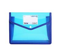 A4 Plastic Wallet, Popper Wallet Document Folder Premium Pockets, Clear Plastic File Folders Holder Organizer, with Snap Closure and Card Slot for School Home Work Office,Durable and Waterproof
