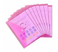 A4 Plastic Wallet with Popper, Translucent A4 Files Folders with Snap Closure Transparent Document Folder Clear Plastic Envelopes for School Office Home & Travel (Pink, 50 Pcs)