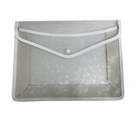 A4 Plastic Wallets Plastic Folders Document Files Folders Popper Wallet Envelope Pockets Large Capacity with Quick Snap Closure, Card Slot for Office Home School Travel (White)