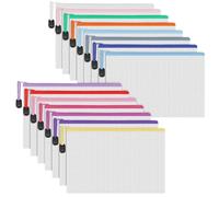 A4 Plastic Zip Wallets, 15Pack A4 Zip Lock Bags Plastic Wallets Document Folders Mesh Zipper File Bags Waterproof Travel Storage Pouch for School Office Supplies Homework Invoices, Puzzles & Cosmetics