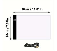 (A4) Portable A5/A4 LED Copy Board, Ultra-ThinAdjustable USB Interface LED Trace Light