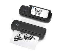 A4 Portable Paper Printer Thermal Printing Wireless BT Connect Compatible with iOS and Android Mobile Photo Printer Support 210mm Wide for Outdoor Travel Home Office Printing Sketches Reports