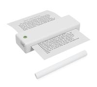 A4 Portable Thermal Printer Wireless BT Connect Mobile Photo for Travel Compatible with iOS Android Ink Printing Support Multiple Paper Sizes Home Office Sketches Reports 1 Roll