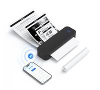 A4 Portable Thermal Transfer Printer Wireless Tattoo Transfer Printer Use with Mobile/Laptop 56mm/77mm/107mm/210mm/216mm(2in/3in/4in/8in/8.5in) US Letter A5 Paper Size for Office School Compatible