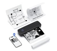 A4 Portable Thermal Transfer Printer Wireless&USB Connect with Mobile Computer 56mm/77mm/107mm/210mm/216mm(2in/3in/4in/8in/8.5in) US Letter A5 Paper Size for Office School Compatible with Windows/