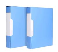 A4 Portfolio Binder 2 Pcs Display Book Folder Set with Key Document Presentation Organizer with Box Holds 80 Pages Perfect for Office & School Use