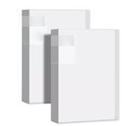 A4 Portfolio Binder - 60 Pockets Document File Folder 2-Pack Display Book for Presentations & Projects White for Office & School Use