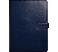 A4 Portfolio Case, Executive Business Document Organizer with Clipboard & Pad,Card Holder for School Office Conference (Blue)