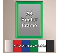 A4 Poster Frame - Easy to fit - Single or Multi-pack Options (Single (A4), Green)