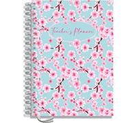 A4 Primary Teacher Planner 2026-2027 by Pirongs | 5 Period Planner | Page a Day | Undated, Hardback, Wiro-Bound Teachers Planner - 5 Lesson Day - Blossom
