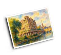 A4 PRINT - Bath. The Empire Hotel - Vintage Art Style
