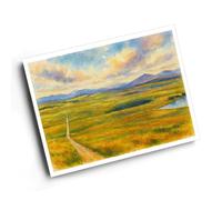 A4 PRINT - Cairngorm Mountains from Grantown-on-Spey - Vintage Art Style