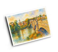 A4 PRINT - Cree Bridge, Newton Stewart - Vintage Art Style