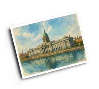 A4 PRINT - Dublin - The Custom House - Vintage Art Style