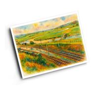 A4 PRINT - Kings Bridge & River Towy, Llandilo - Vintage Art Style