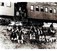 A4 print Native American Indian Apache Geronimos Wagon