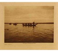 A4 print Native American Indian Haida canoe