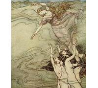 A4 Print Rackham Arthur 1867 1939 Comus 1921 water nymphs