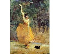 A4 print Toulouse Lautrec The Spanish Dancer