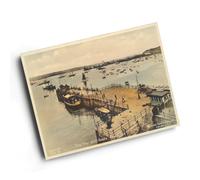 A4 PRINT - Vintage Cornwall - The Pier and Boats, Falmouth (b)