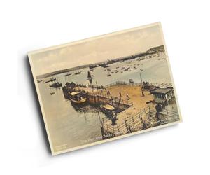 A4 PRINT - Vintage Cornwall - The Pier and Boats, Falmouth (b)