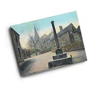 A4 PRINT - Vintage Derbyshire - Old Cross & Parish Church, Glossop