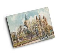 A4 PRINT - Vintage Kent - Rochester Cathedral from the North West (2)