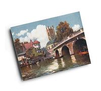 A4 PRINT - Vintage Oxfordshire - Henley-on-Thames. Bridge and Church