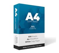 A4 Printer Paper - 500 Sheets - Smooth, Jam-Free, Bleed-Resistant - Works with Inkjet, Laser Printers & Copiers - Ideal for Home, Office, School & Everyday Printing (1 Ream) Packaging May Vary