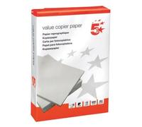 5 Star 397921 Office Value Copier Paper Multifunctional Ream-Wrapped 75gsm A4 White - 1 box containing 5 Reams of 500 sheets