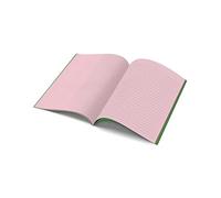 A4 - Project Book - 10mm Lined and Plain Alternate Pages Tinted Green Cover - Pink - Single Book