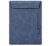 A4 PU Leather Clipboard with Magnetic Clip, Pen Holder & Smooth Surface, Clipboard for Nurses Doctors Teachers, Writing Board for Office Meeting, Home, Restaurant Menu, Hotel Service - Deep Blue