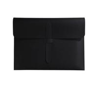 A4 PU Leather Document Folder Slim Office Organizer Business Travel Essential for Professionals(Black)