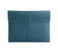 A4 PU Leather Document Folder Slim Office Organizer Business Travel Essential for Professionals(Blue)