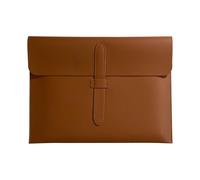 A4 PU Leather Document Folder Slim Office Organizer Business Travel Essential for Professionals(Brown)