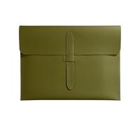 A4 PU Leather Document Folder Slim Office Organizer Business Travel Essential for Professionals(Green)